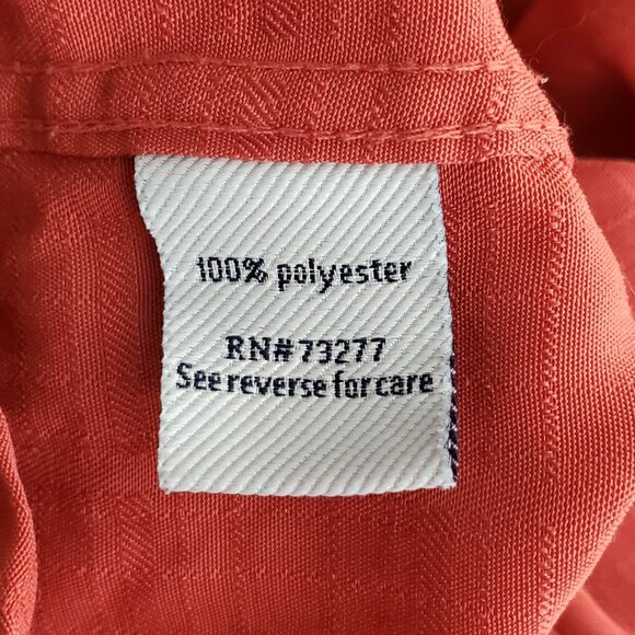 Croft & Barrow Mens Large Short Sleeve Button-Up Shirt Coral Easy Care - Picture 5 of 9